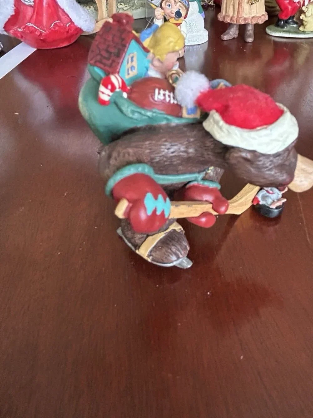 Bear Hallmark Ornament Playing Hockey Ice Hockey 2005 VINTAGE